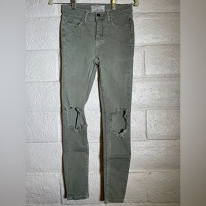 FREE PEOPLE Women's Distressed Gray Jeans size 25